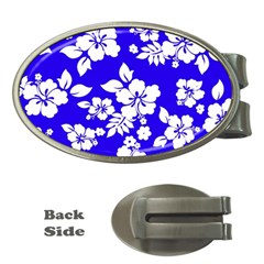 Deep Blue Hawaiian Money Clips (oval)  by AlohaStore