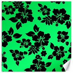 Dark Lime Hawaiian Canvas 12  X 12   by AlohaStore