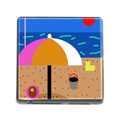 On The Beach  Memory Card Reader (square) by Valentinaart