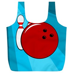 Bowling  Full Print Recycle Bags (l)  by Valentinaart