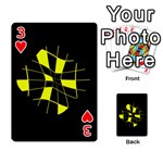 Yellow abstract flower Playing Cards 54 Designs  Front - Heart3