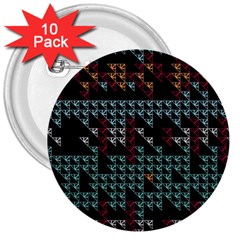 Triangles                                                                               			3  Button (10 Pack) by LalyLauraFLM