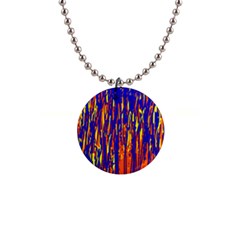 Orange, Blue And Yellow Pattern Button Necklaces by Valentinaart