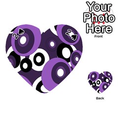 Purple Pattern Playing Cards 54 (heart)  by Valentinaart