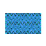 Blue Wavy Squiggles Satin Wrap Front