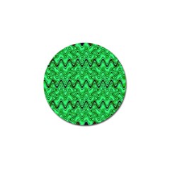 Green Wavy Squiggles Golf Ball Marker (10 Pack) by BrightVibesDesign