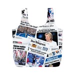 Hillary 2016 Historic Newspaper Collage Full Print Recycle Bags (M)  Front