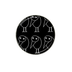 Black And White Birds Hat Clip Ball Marker by Valentinaart