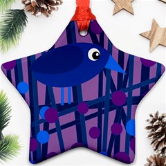 Purple Bird Ornament (star)  by Valentinaart