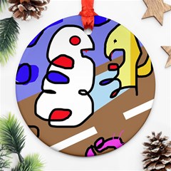 Abstract Comic Ornament (round)  by Valentinaart