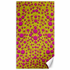 Fantasy Feathers And Polka Dots Canvas 40  X 72   by pepitasart