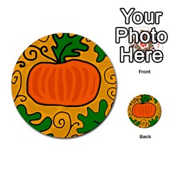 Thanksgiving Pumpkin Multi-purpose Cards (round)  by Valentinaart