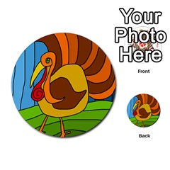 Thanksgiving Turkey  Multi-purpose Cards (round)  by Valentinaart