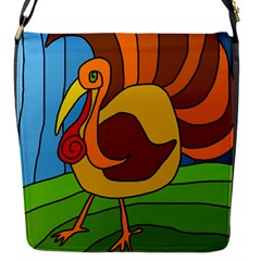 Thanksgiving Turkey  Flap Messenger Bag (s) by Valentinaart