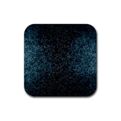 Polygonal And Triangles In Blue Colors  Rubber Coaster (square)  by vanessagf