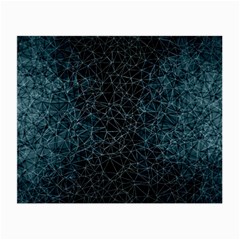 Polygonal And Triangles In Blue Colors  Small Glasses Cloth (2-side) by vanessagf