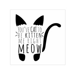 You ve Cat To Be Kitten Me Right Meow Small Satin Scarf (square) by TanyaDraws