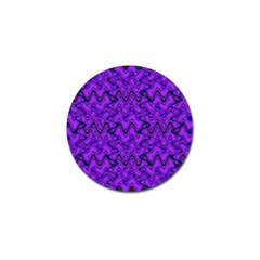 Purple Wavey Squiggles Golf Ball Marker by BrightVibesDesign