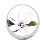 White Magnolia pencil drawing art 4-Port USB Hub (Two Sides)  Back