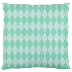 Mint Color Diamond Shape Pattern Standard Flano Cushion Case (one Side) by picsaspassion