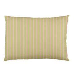 Summer Sand Color Pink Stripes Pillow Case by picsaspassion