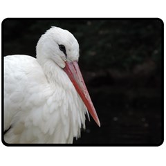 Stork Bird Double Sided Fleece Blanket (medium)  by picsaspassion