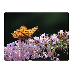 Butterfly Sitting On Flowers Double Sided Flano Blanket (mini)  by picsaspassion