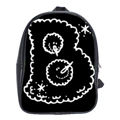 Funny Black And White Doodle Snowballs School Bags (xl)  by yoursparklingshop