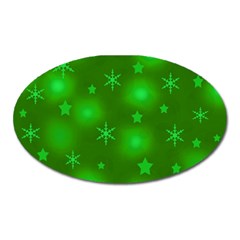 Green Xmas Design Oval Magnet by Valentinaart