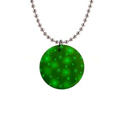 Green Xmas Design Button Necklaces by Valentinaart