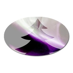 Purple Christmas Tree Oval Magnet by yoursparklingshop