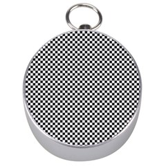 Sports Racing Chess Squares Black White Silver Compasses by EDDArt