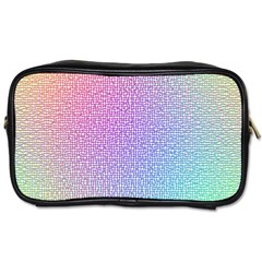 Rainbow Colorful Grid Toiletries Bags by designworld65