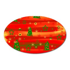 Christmas Magic Oval Magnet by Valentinaart