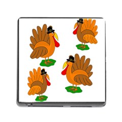 Thanksgiving Turkeys Memory Card Reader (square) by Valentinaart