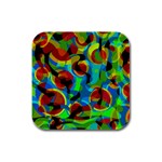 Colorful Smoothie  Rubber Square Coaster (4 pack)  Front