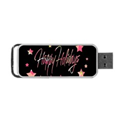 Happy Holidays 3 Portable Usb Flash (one Side) by Valentinaart