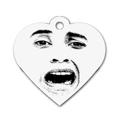 Scared Woman Expression Dog Tag Heart (one Side) by dflcprints