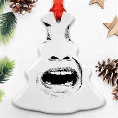 Scared Woman Expression Christmas Tree Ornament (2 Sides) by dflcprints