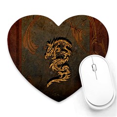 Awesome Dragon, Tribal Design Heart Mousepads by FantasyWorld7