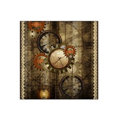 Wonderful Steampunk Design With Clocks And Gears Satin Bandana Scarf by FantasyWorld7