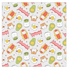 Funny Cat Food Succulent Pattern  Large Satin Scarf (square) by kostolom3000shop