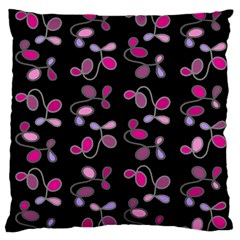 Magenta Garden Large Flano Cushion Case (two Sides) by Valentinaart