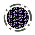 Purple garden Poker Chip Card Guards Front