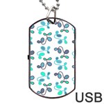 Blue garden Dog Tag USB Flash (Two Sides)  Back