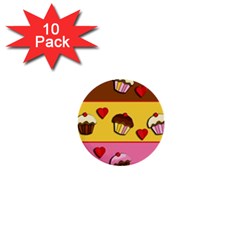 Love Cupcakes 1  Mini Buttons (10 Pack)  by Valentinaart