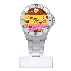 Love Cupcakes Plastic Nurses Watch by Valentinaart