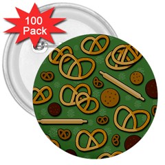 Bakery 4 3  Buttons (100 Pack)  by Valentinaart