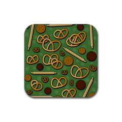 Bakery 4 Rubber Coaster (square)  by Valentinaart