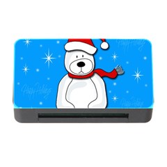 Polar Bear - Blue Memory Card Reader With Cf by Valentinaart